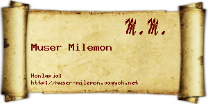 Muser Milemon névjegykártya